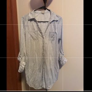 Striped Button down dress